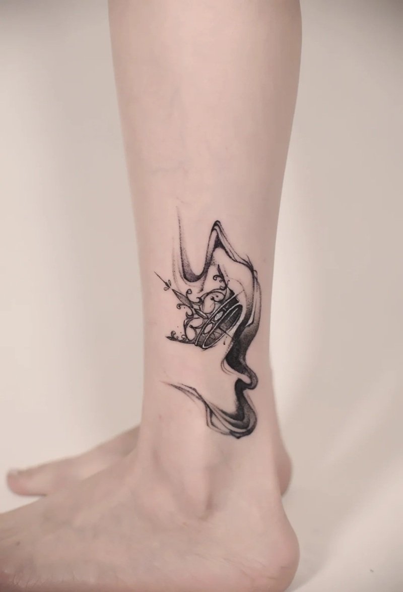 hình xăm cổ chân 23