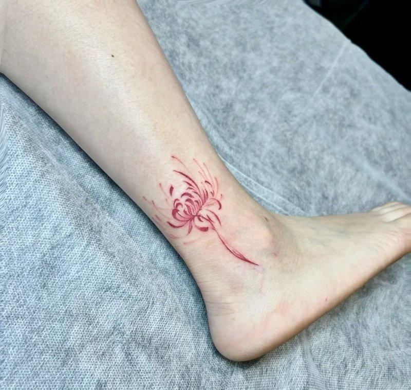 hình xăm cổ chân 25