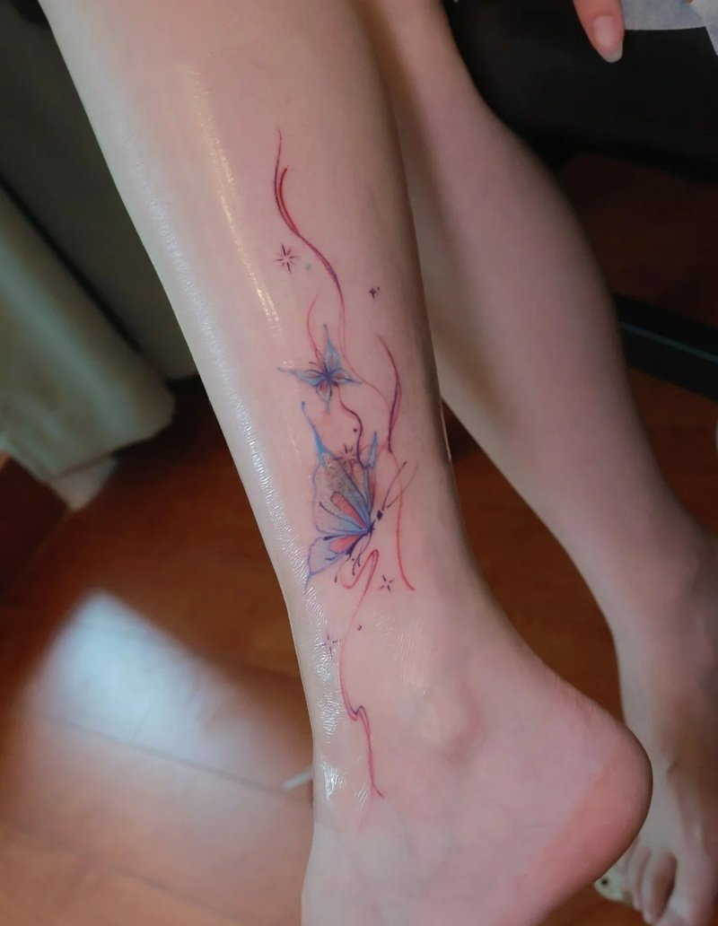 hình xăm cổ chân 26