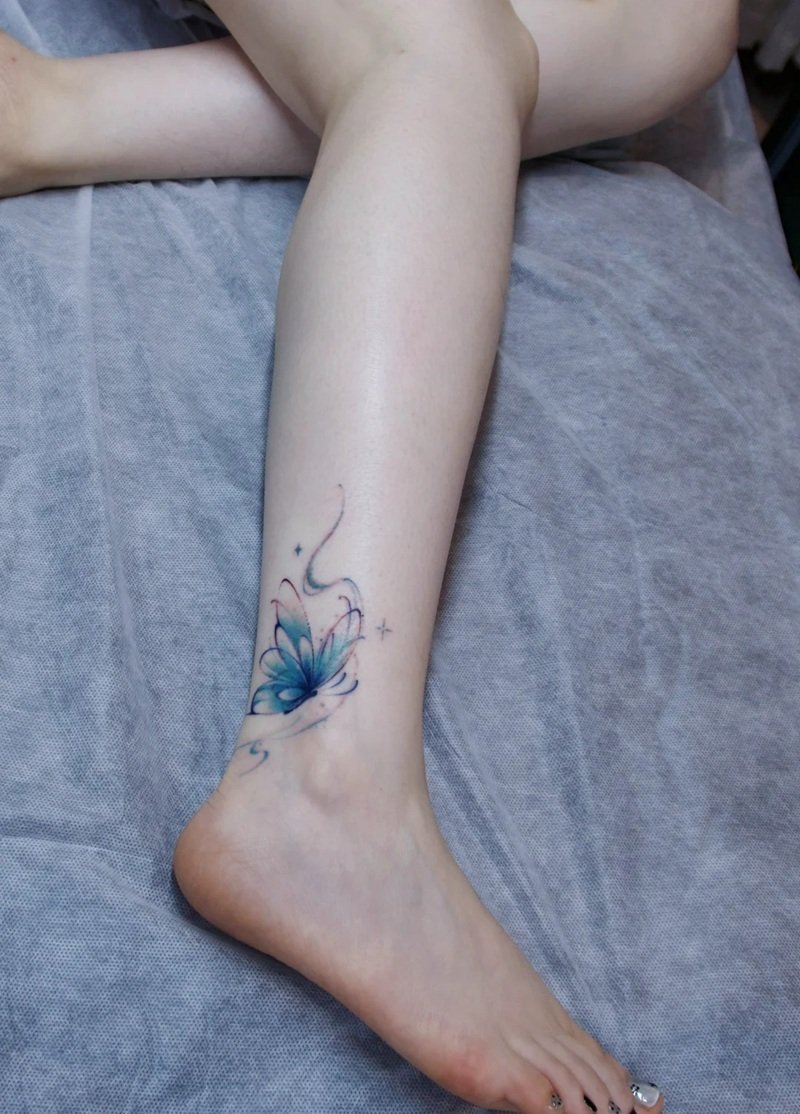 hình xăm cổ chân 35