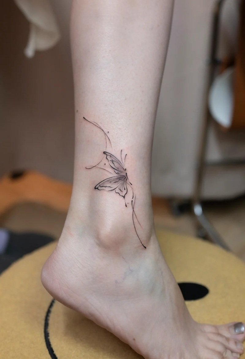 hình xăm cổ chân 36