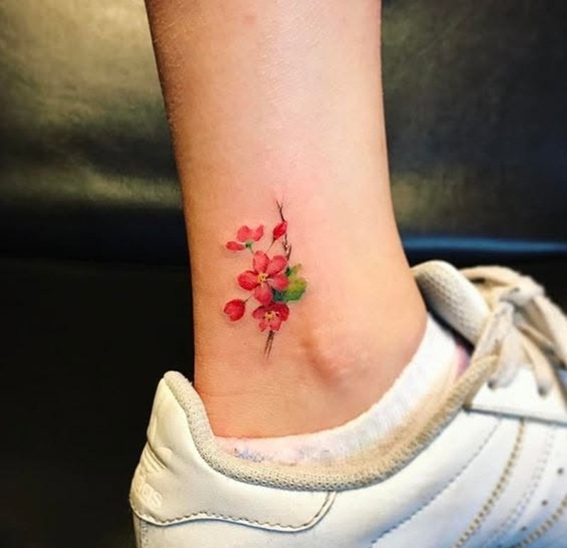 hình xăm cổ chân 6