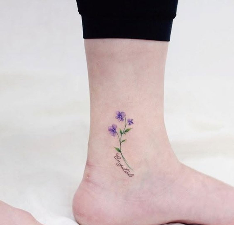 hình xăm cổ chân 7