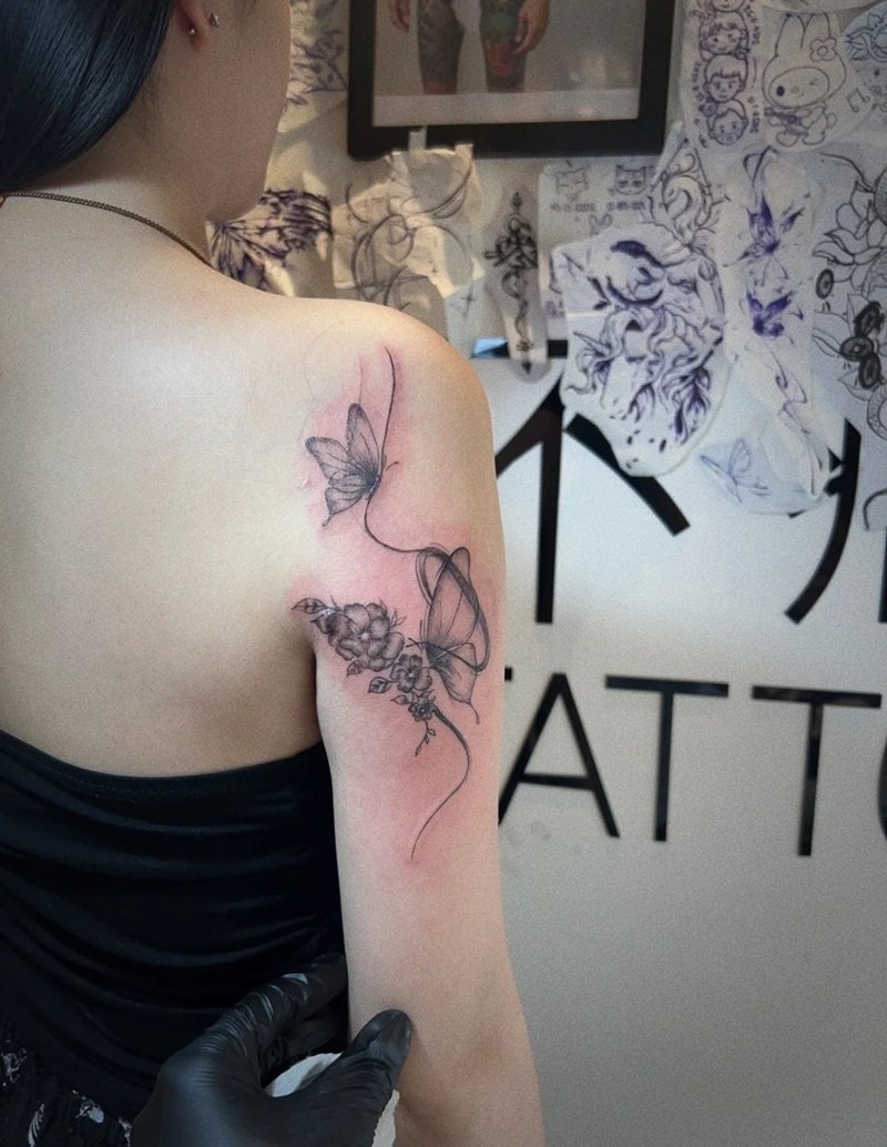 hình xăm con bướm 16