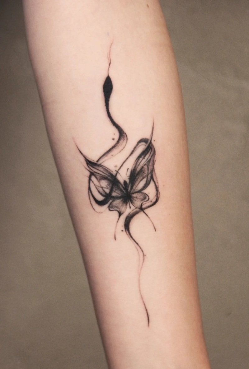 hình xăm con bướm 2