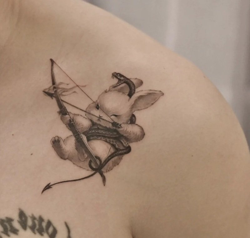 hình xăm con thỏ 1