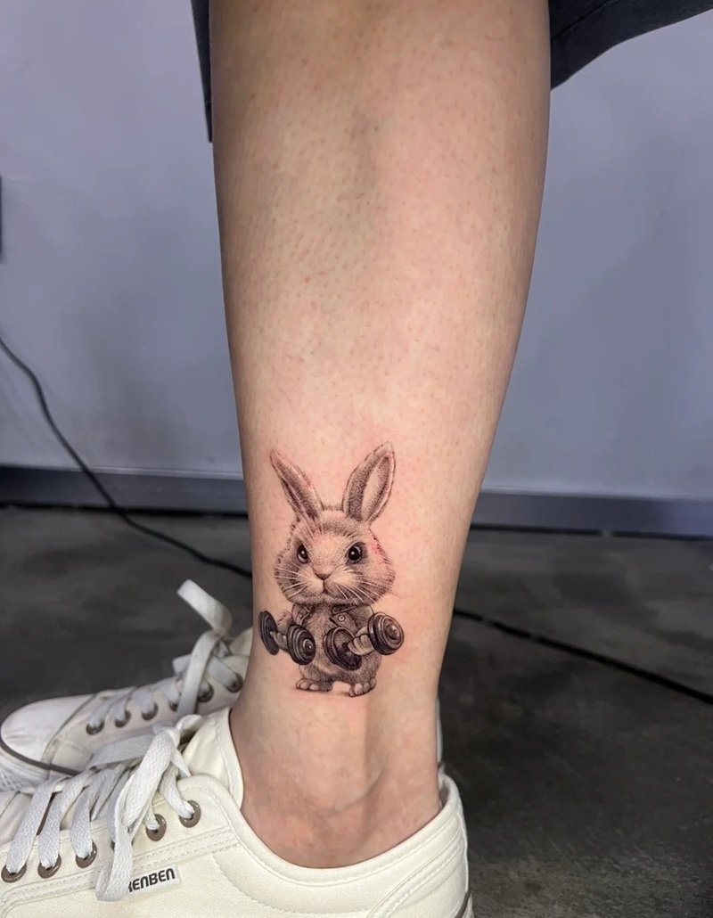 hình xăm con thỏ 10