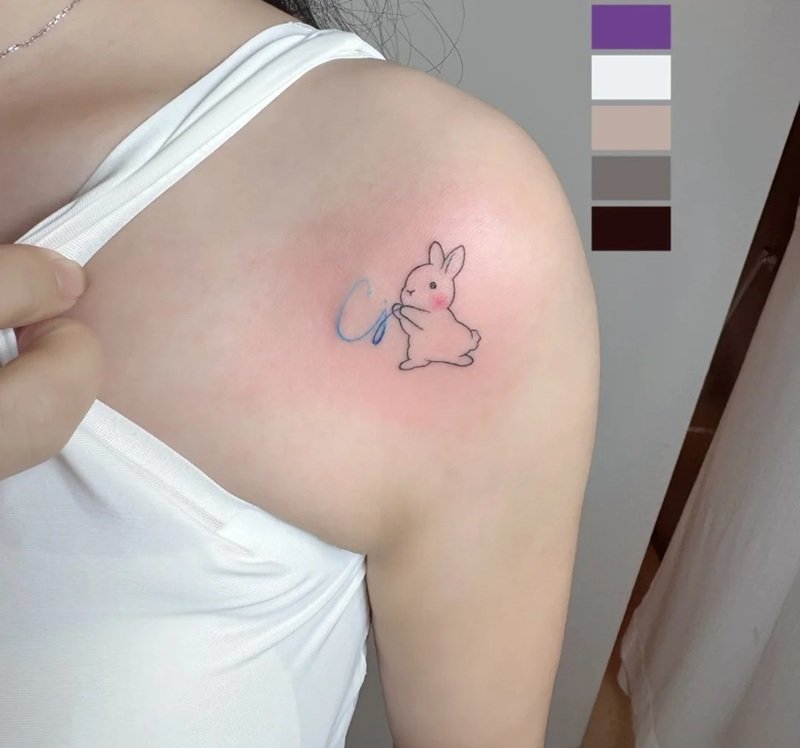 hình xăm con thỏ 19