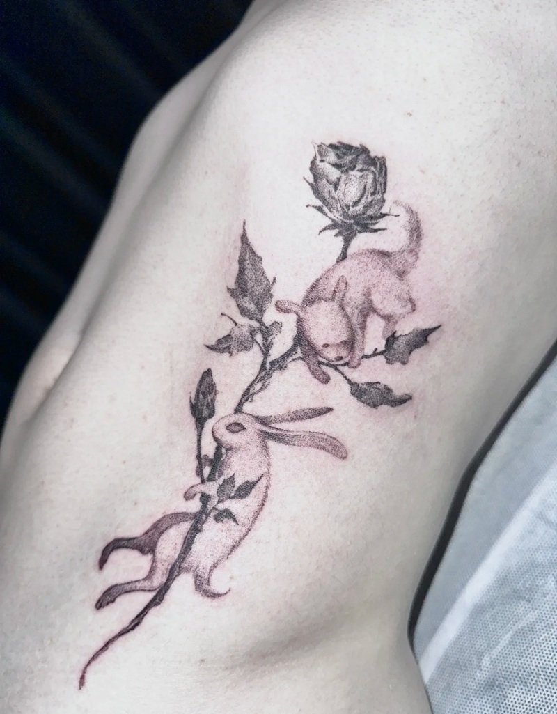 hình xăm con thỏ 2