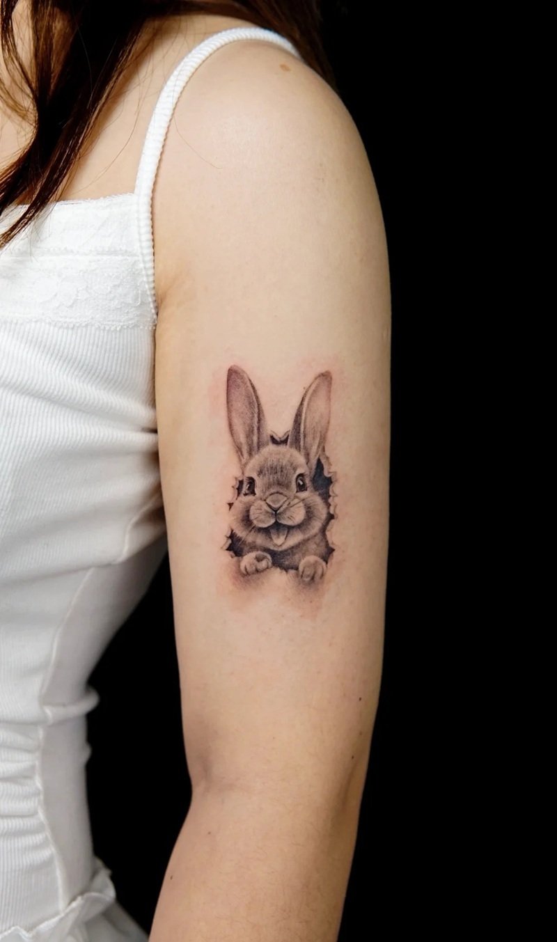 hình xăm con thỏ 35