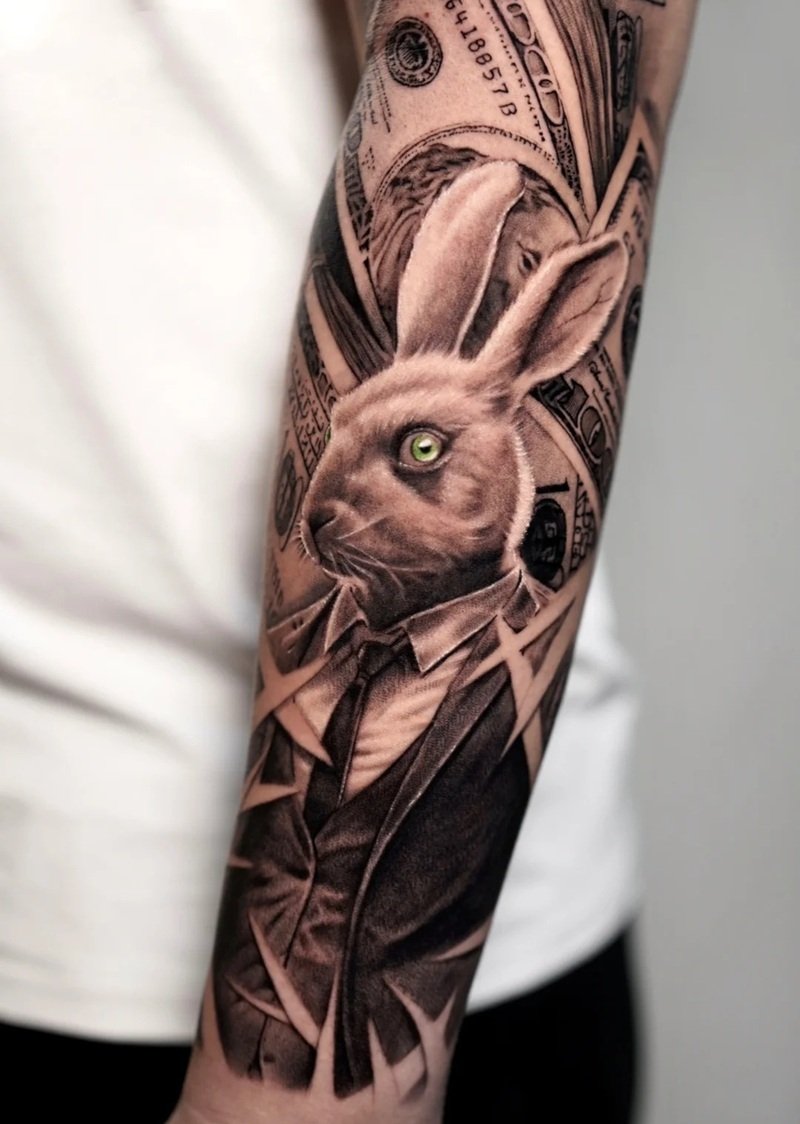 hình xăm con thỏ 37