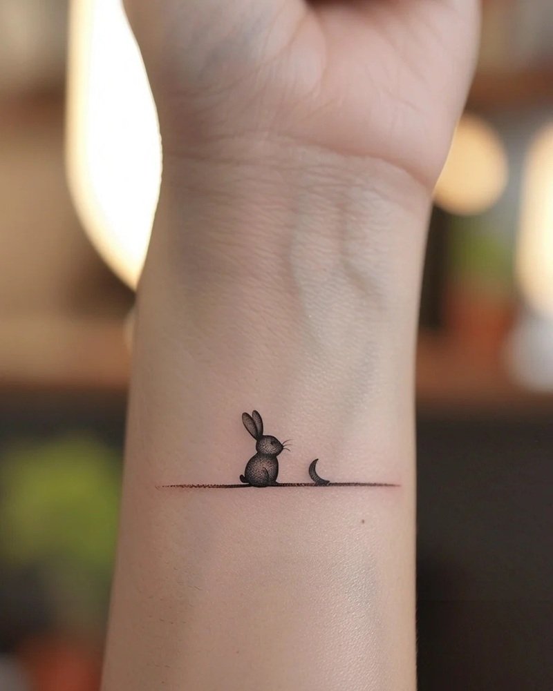 hình xăm con thỏ 5