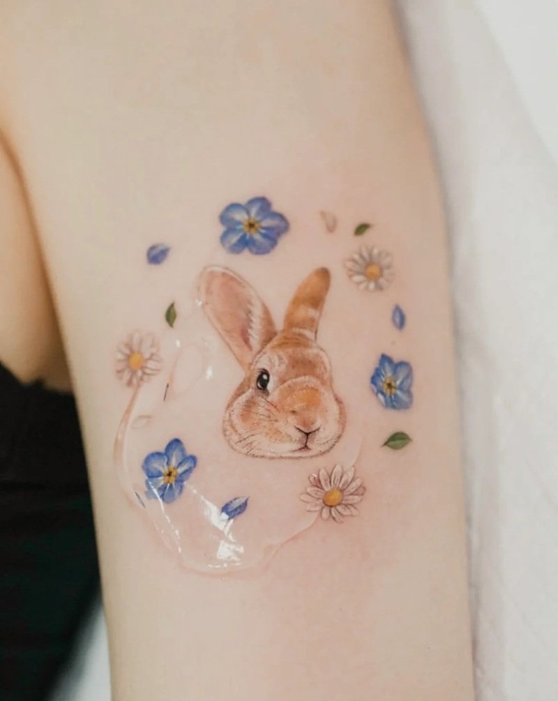 hình xăm con thỏ 6
