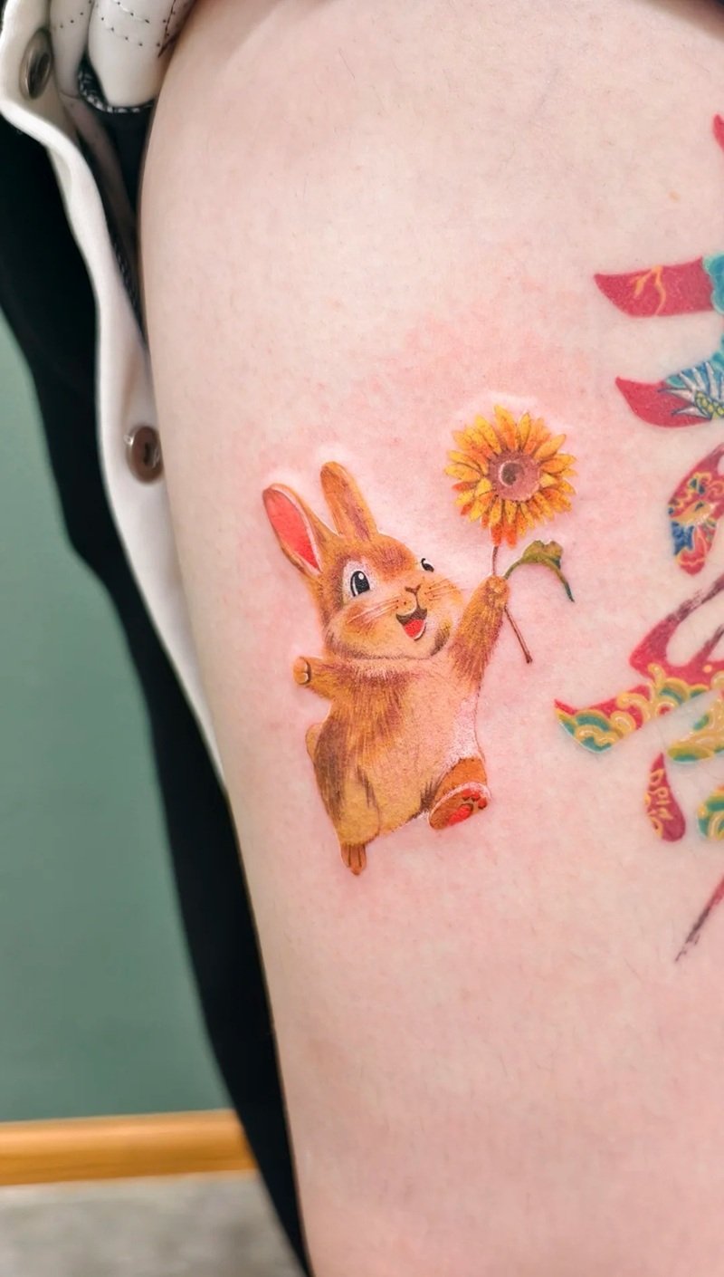 hình xăm con thỏ 8