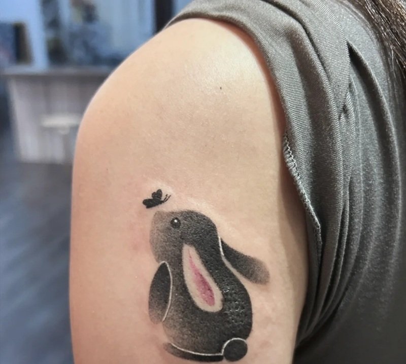 hình xăm con thỏ 9