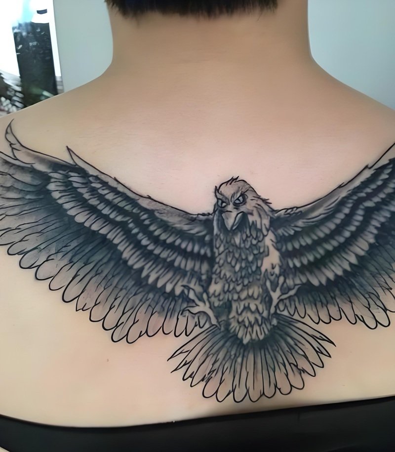hình xăm đại bàng sau lưng 14