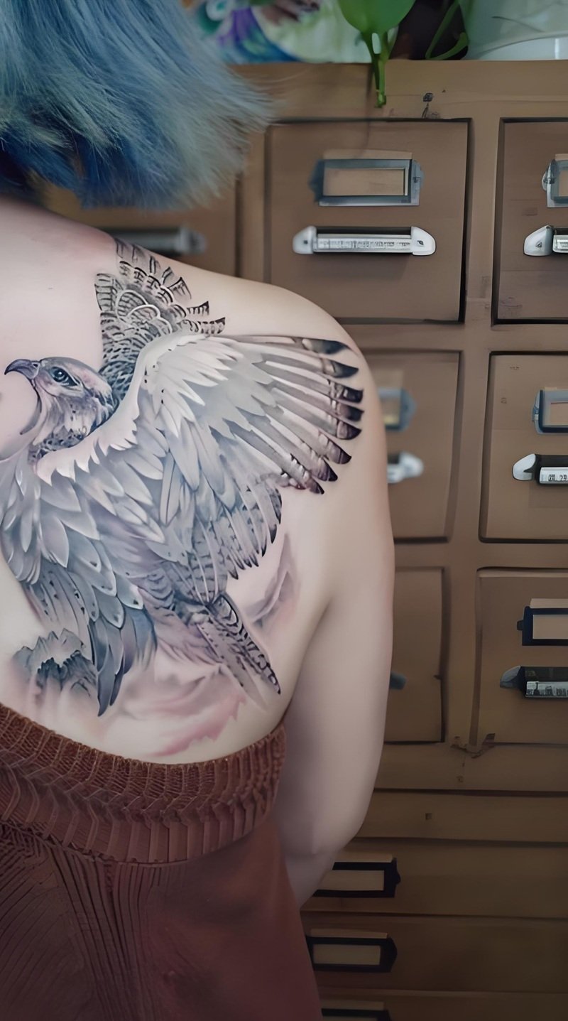 hình xăm đại bàng sau lưng 19