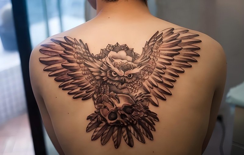 hình xăm đại bàng sau lưng 2