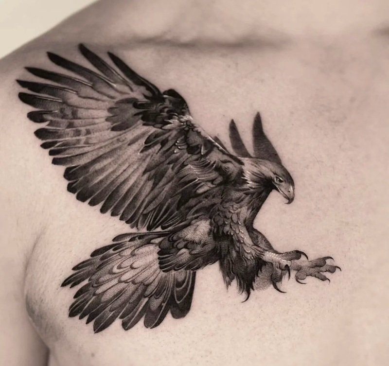 hình xăm đại bàng sau lưng 28