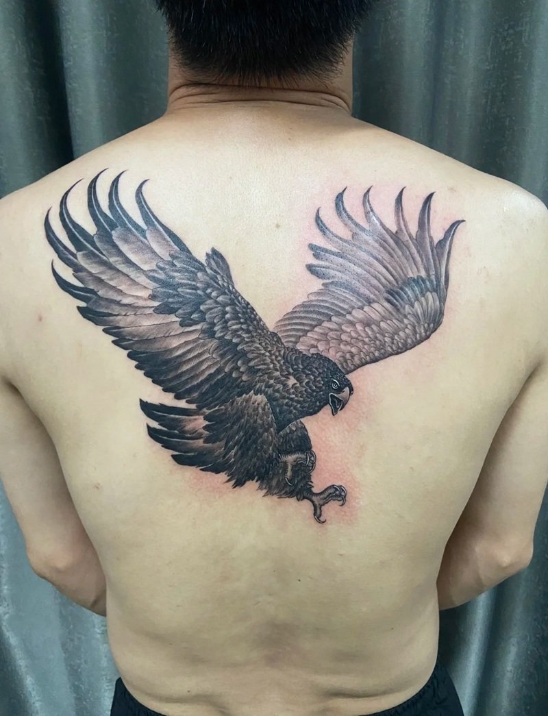 hình xăm đại bàng sau lưng 29