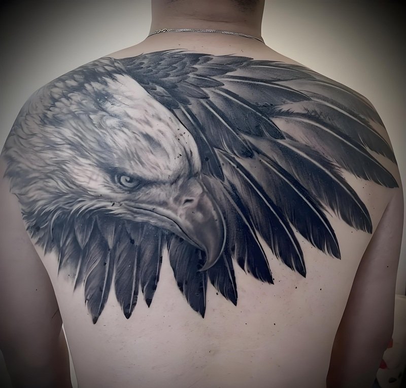 hình xăm đại bàng sau lưng 7