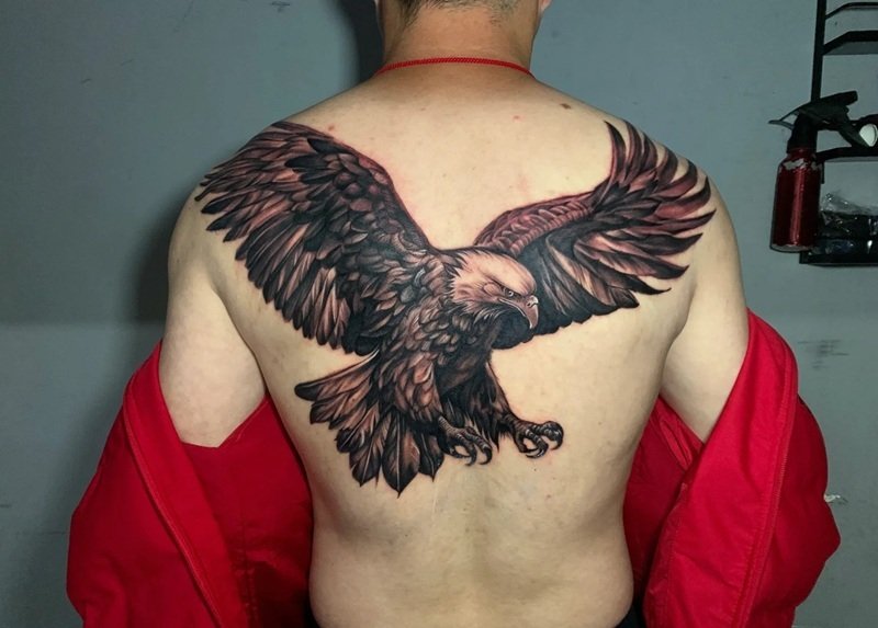 hình xăm đại bàng tung cánh