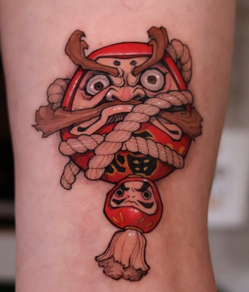 hình xăm daruma 24