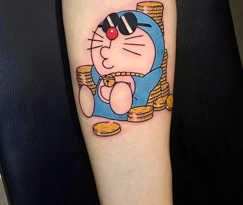 hình xăm doraemon 11