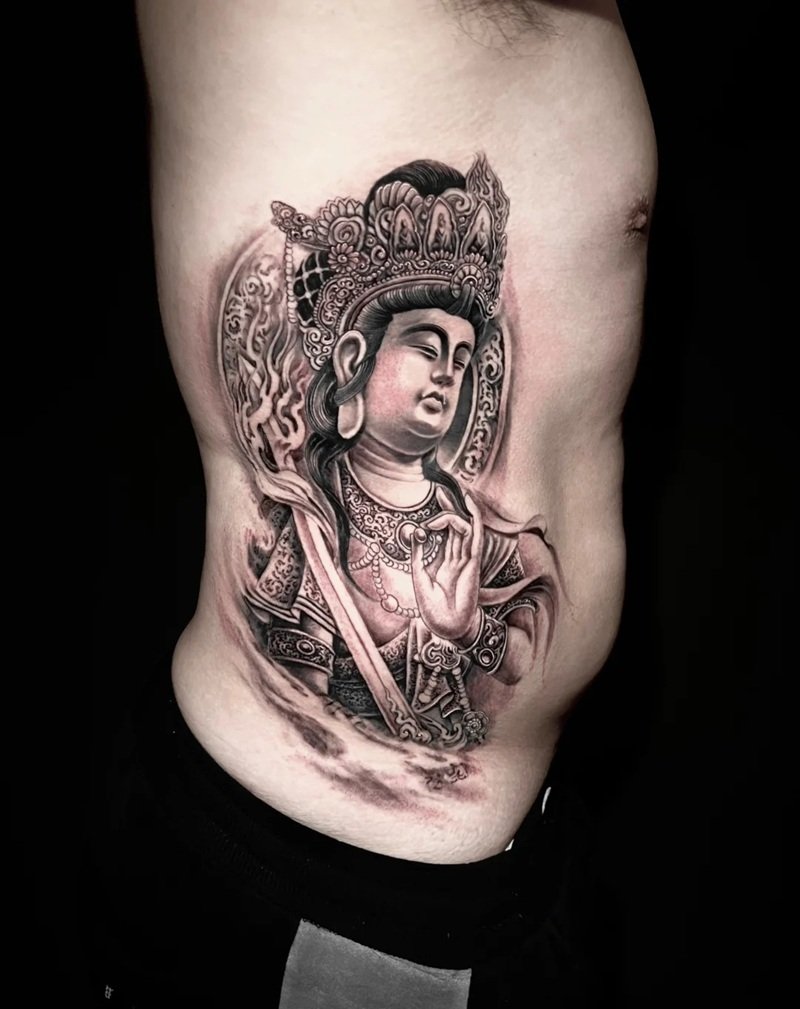 hình xăm full bụng nam 23