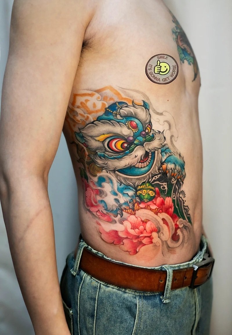 hình xăm full bụng nam 38