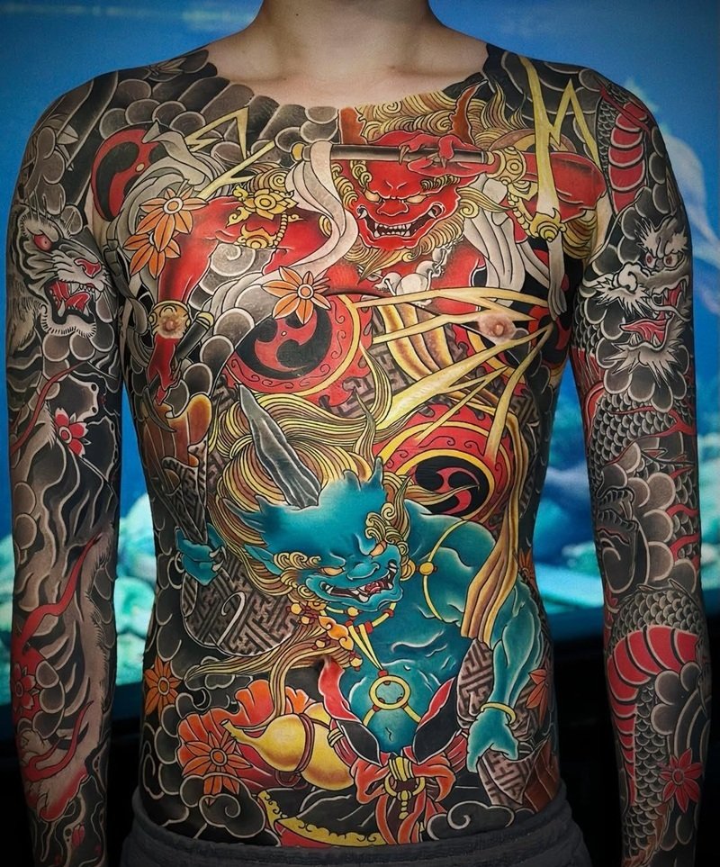 hình xăm full bụng nam 6