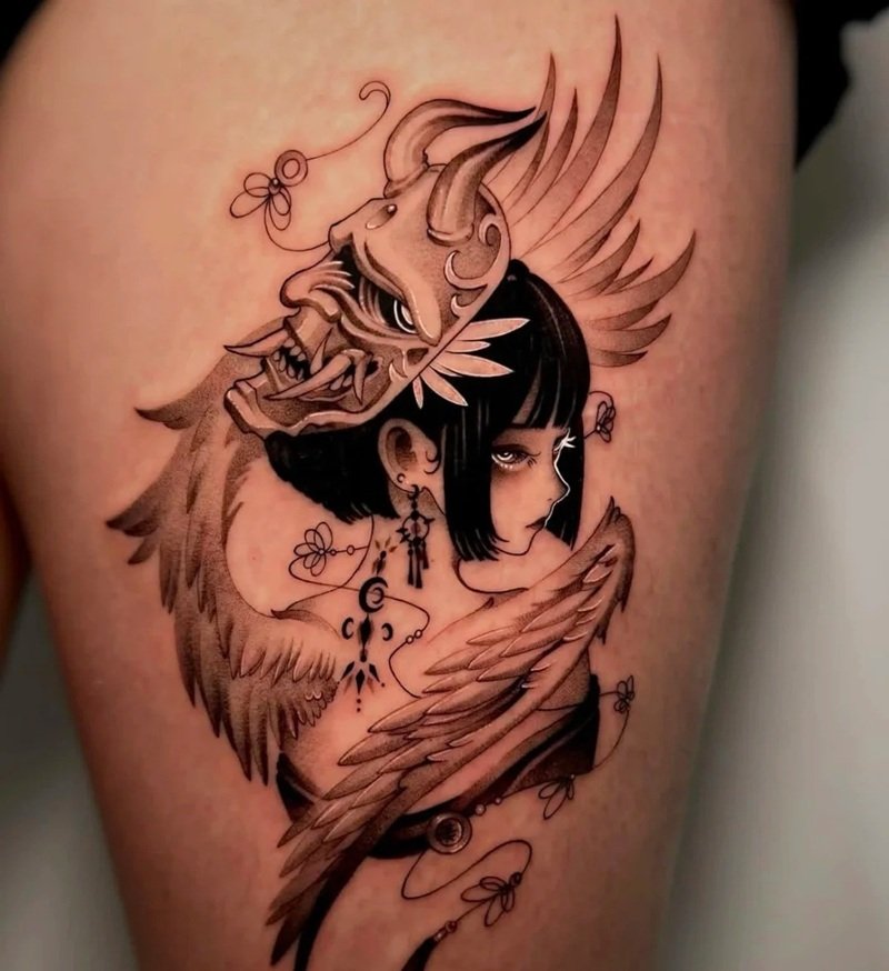 hình xăm geisha 13