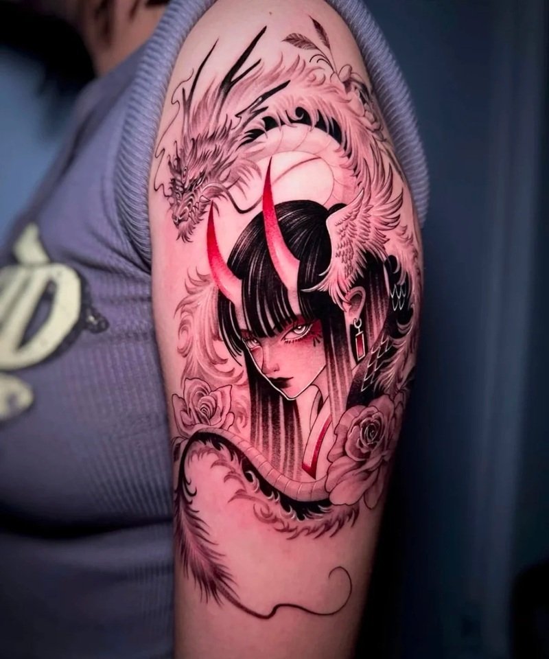 hình xăm geisha 16