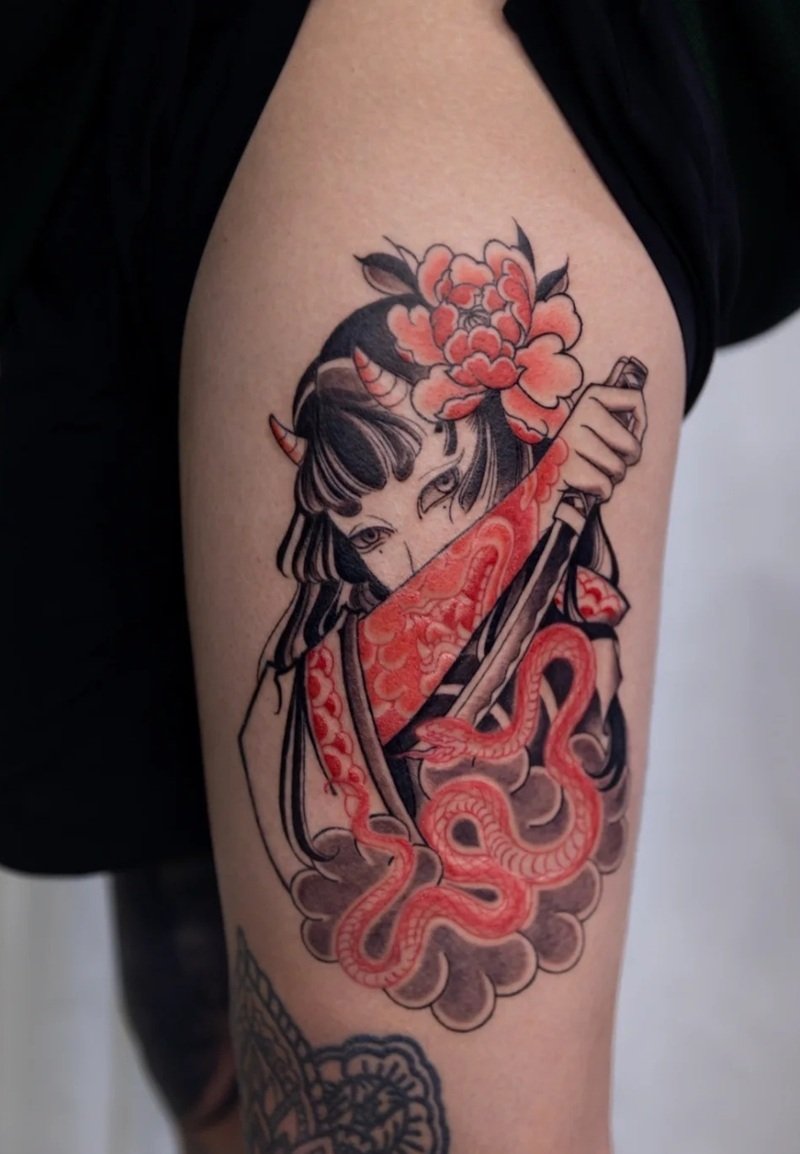 hình xăm geisha 19