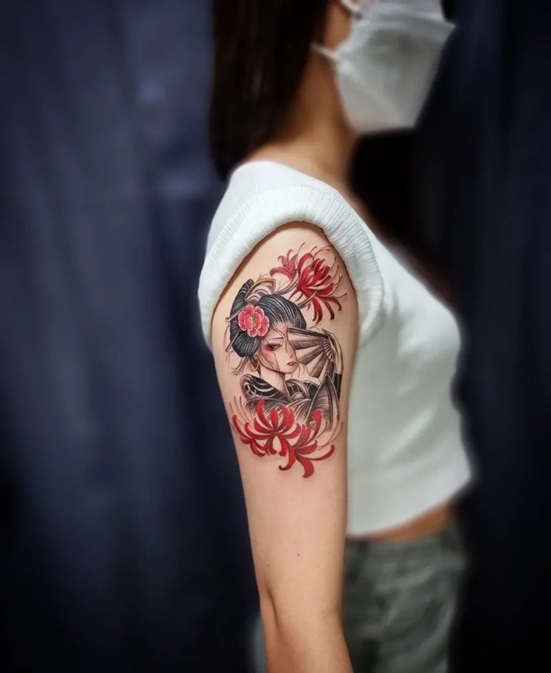 hình xăm geisha 29