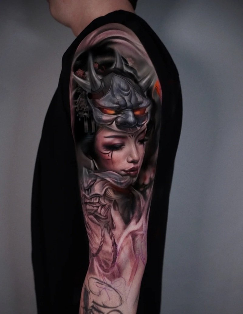 hình xăm geisha 31