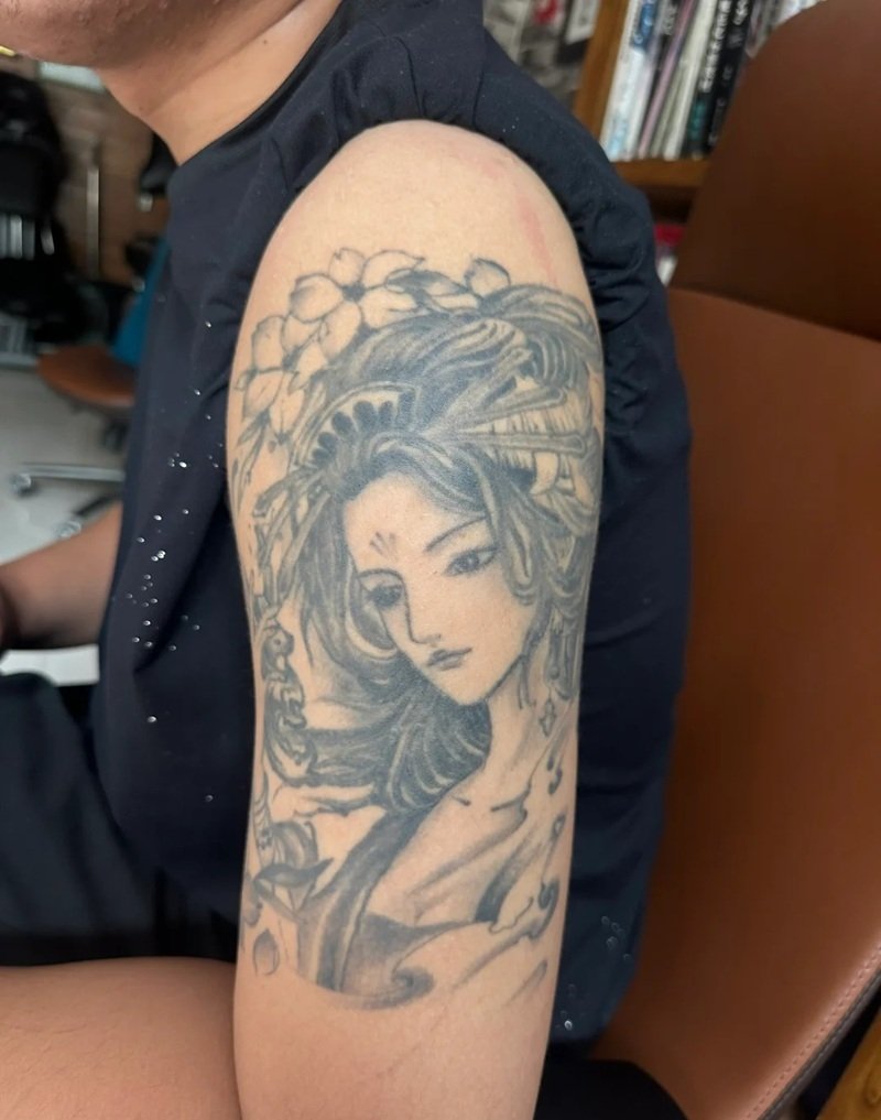 hình xăm geisha 40