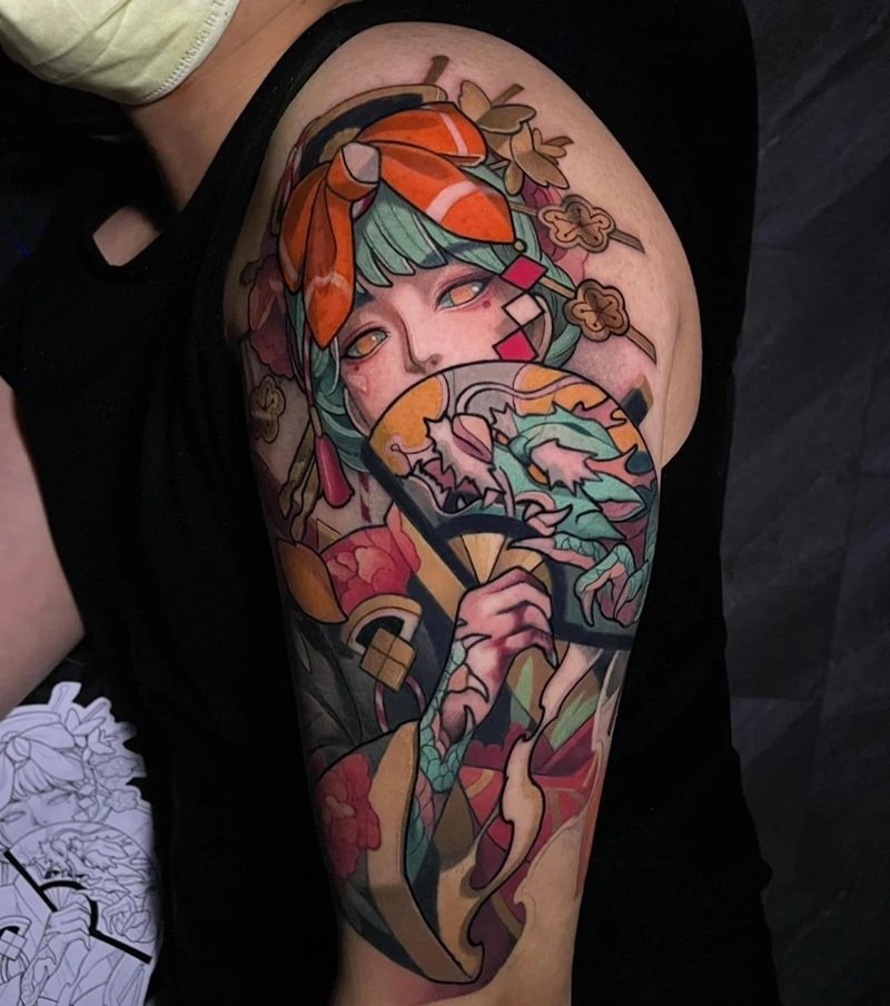 hình xăm geisha 42