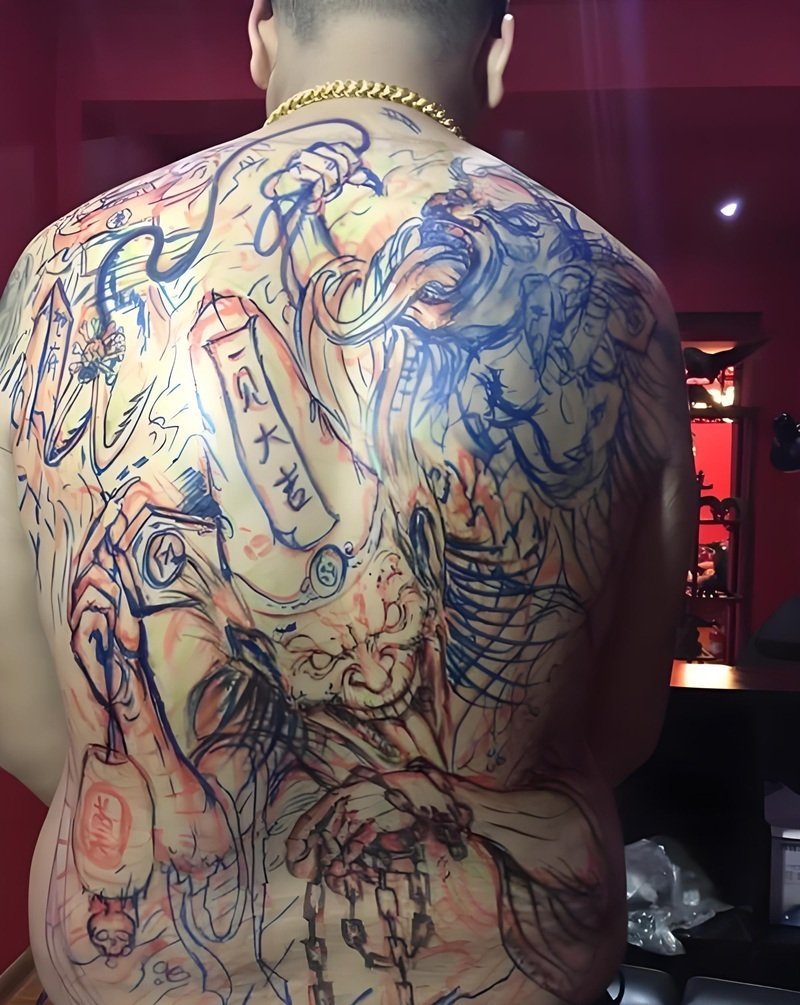 hình xăm hắc bạch vô thường 11