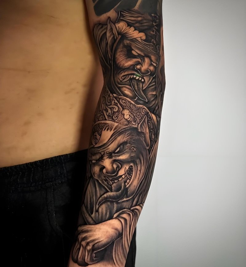 hình xăm hắc bạch vô thường 15