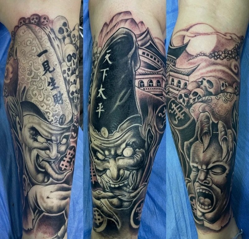 hình xăm hắc bạch vô thường 26