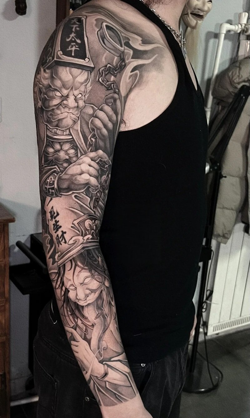 hình xăm hắc bạch vô thường 30