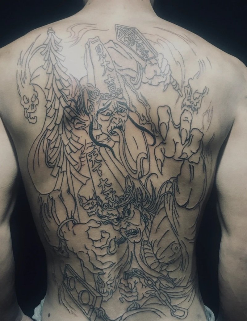 hình xăm hắc bạch vô thường 32