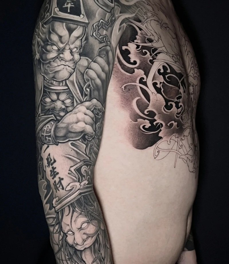 hình xăm hắc bạch vô thường 39