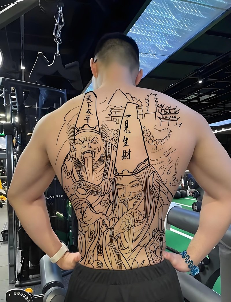 hình xăm hắc bạch vô thường 6