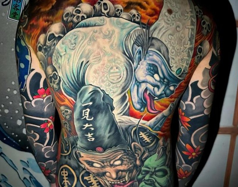 hình xăm hắc bạch vô thường 8