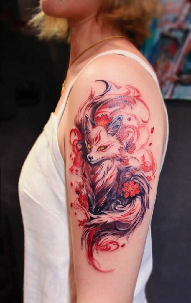 Tổng hợp 88+ hình xăm hồ ly 9 đuôi đẹp cho nam và nữ - Hình ảnh bài viết