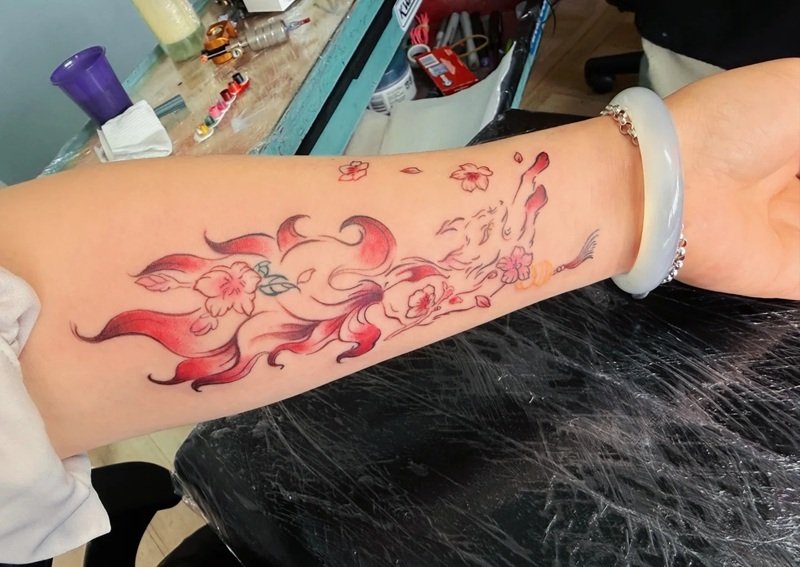 hình xăm hồ ly 9 đuôi 28