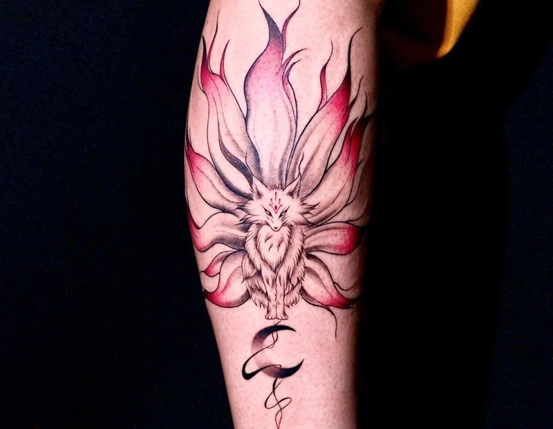 hình xăm hồ ly 9 đuôi 30