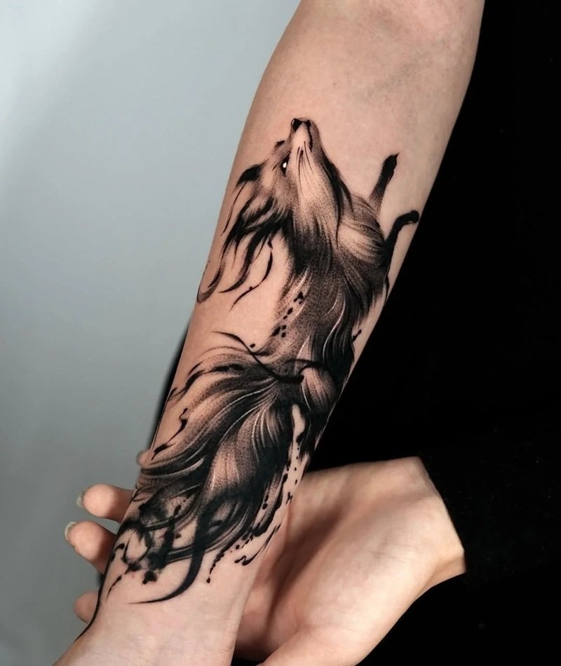 hình xăm hồ ly 9 đuôi 38